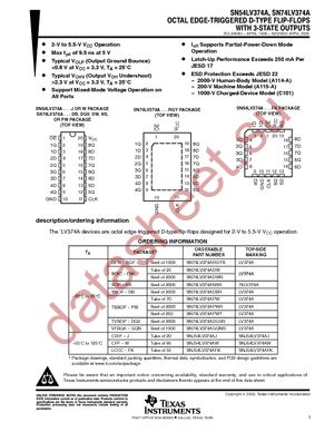 SN74LV374ADWE4 datasheet  